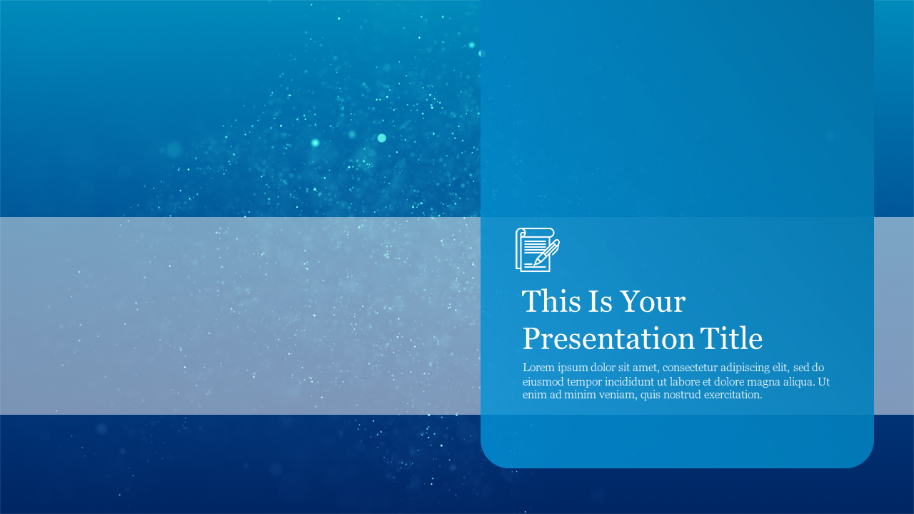 Amazing Blue Background Theme Presentation Template